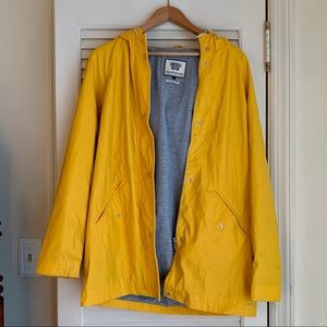 Yellow raincoat with hood